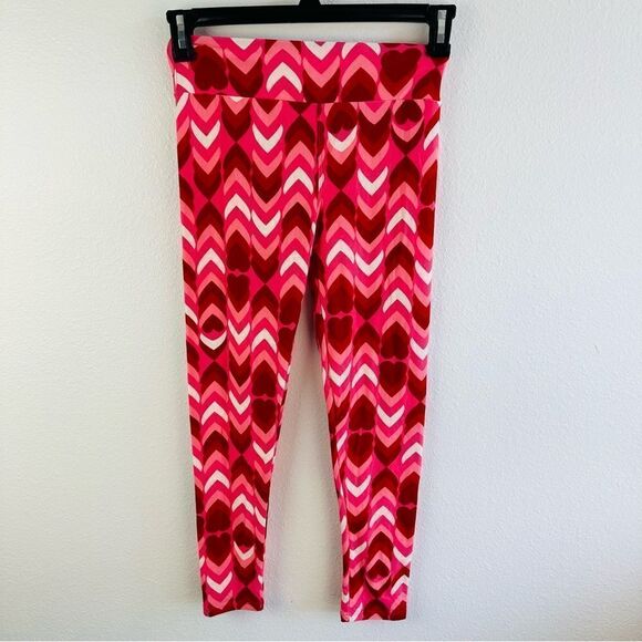 Lularoe Heart Chevron Leggings One Size - Picture 1 of 4